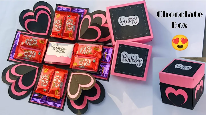 How to make 2 layer chocolate explosion box/birthday gift| chocolate box |