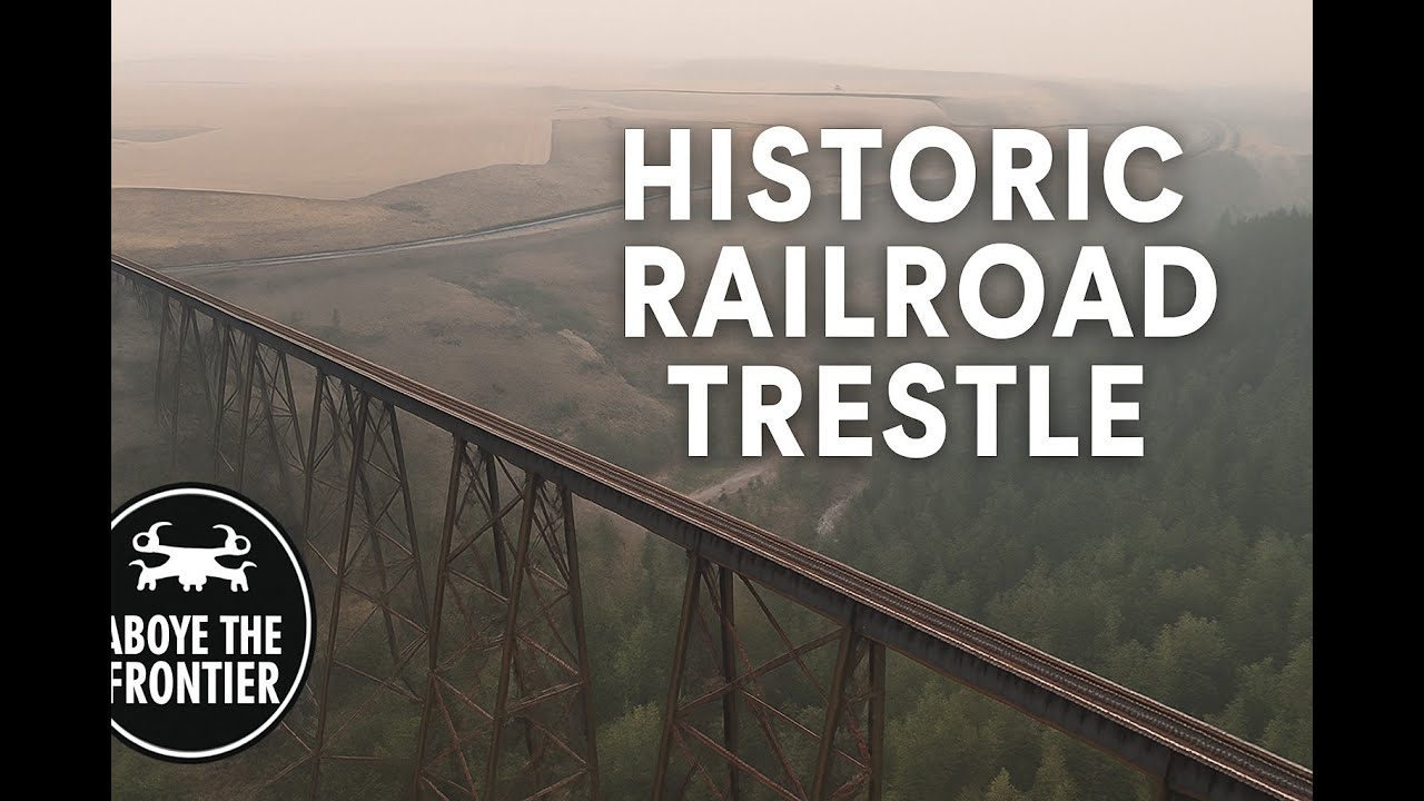 🚂 Flying Over Lawyer’s Canyon Trestles | Idaho’s Railroad Giants in the Sky 🌉