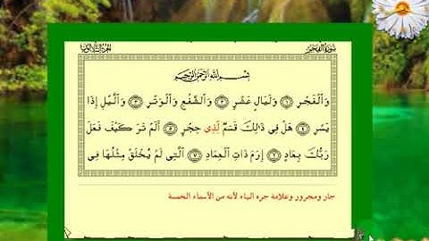 إعراب سورة الفجر من الآية  1 إلى آية 30 1 mp4
