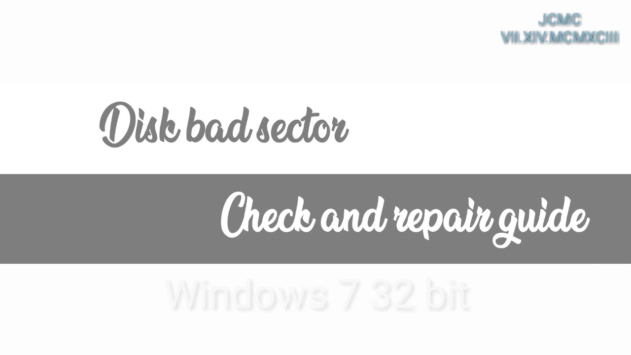 I-check at i-repair ang bad sector ng disk | windows 7 | simple guide | With JCMC