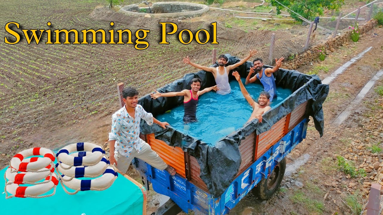 ट्रैक्टर ट्राली में बना दिया सबसे बड़ा स्विमिंग पूल | We Made Big Swimming Pool in Trolley | pool |