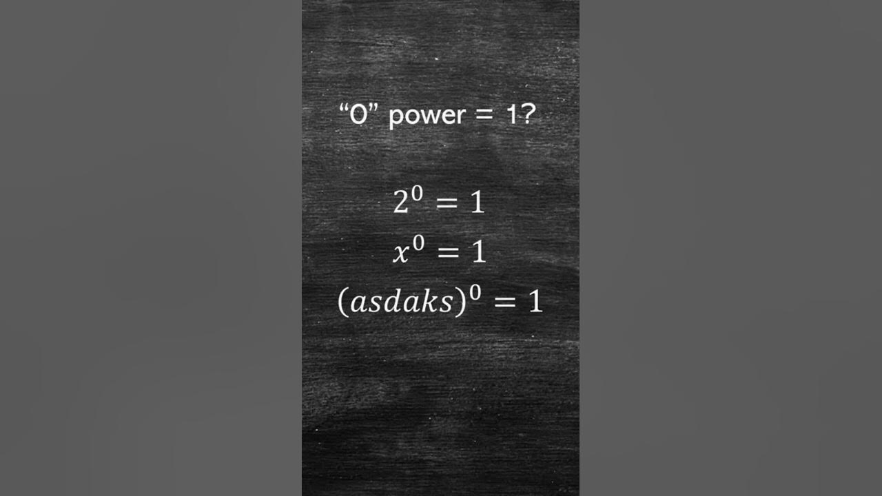 why-is-everything-resided-to-the-0-power-1-algebra-mathematics