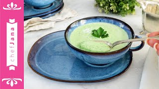 Creamy yogurt and cucumber soup! Vegan and ready in under 10 min