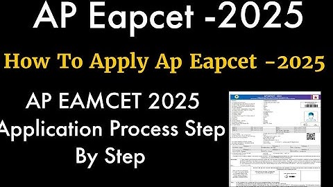 AP EAMCET 2025 Online Application Process||AP EAPCET 2025 latest news ||AP EAMCET Exam Date 2025