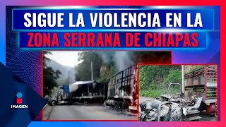 Sujetos armados queman tres camiones y ponen una narcomanta en la Mazapa de Madero- Motozintla
