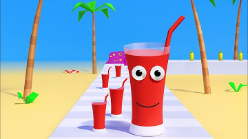 Juice Run Game Fun Mobile Gameplay Satisfying Juice Mixing Challenge ASMR Running  2025 Android iOS