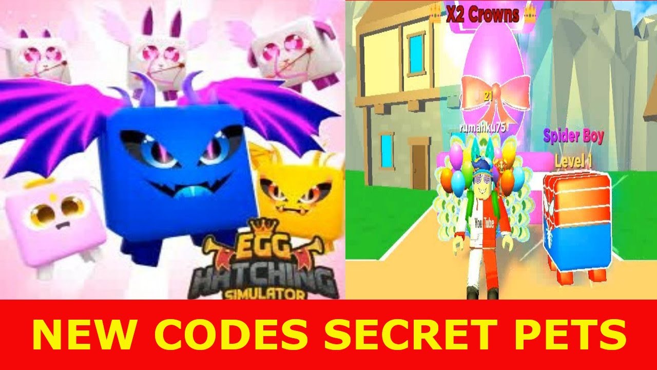 new-codes-secret-pets-and-all-codes-x2-currency-egg-hatching-simulator-roblox-youtube