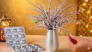 DIY flower with medicines pack | Medicine Pack Se Amazing Decoration Ideas #flower craft ideas