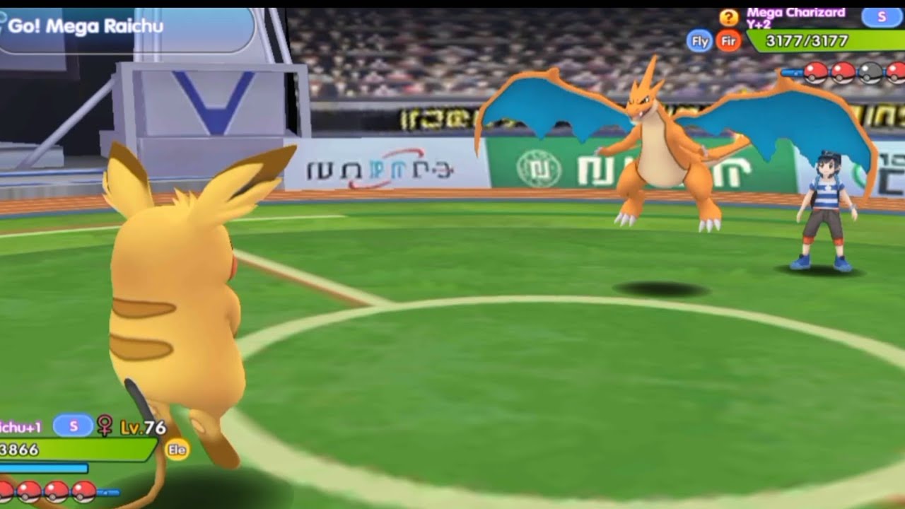 MEGA CHARIZARD Y VS MEGA RAICHU ⚡#megacharizard #ashketchum #
