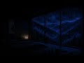 Rain Sounds in a Dark Mountain Room 🌧️ | Rain & Gentle Thunder Ambience for Deep Sleep (10 Hours)