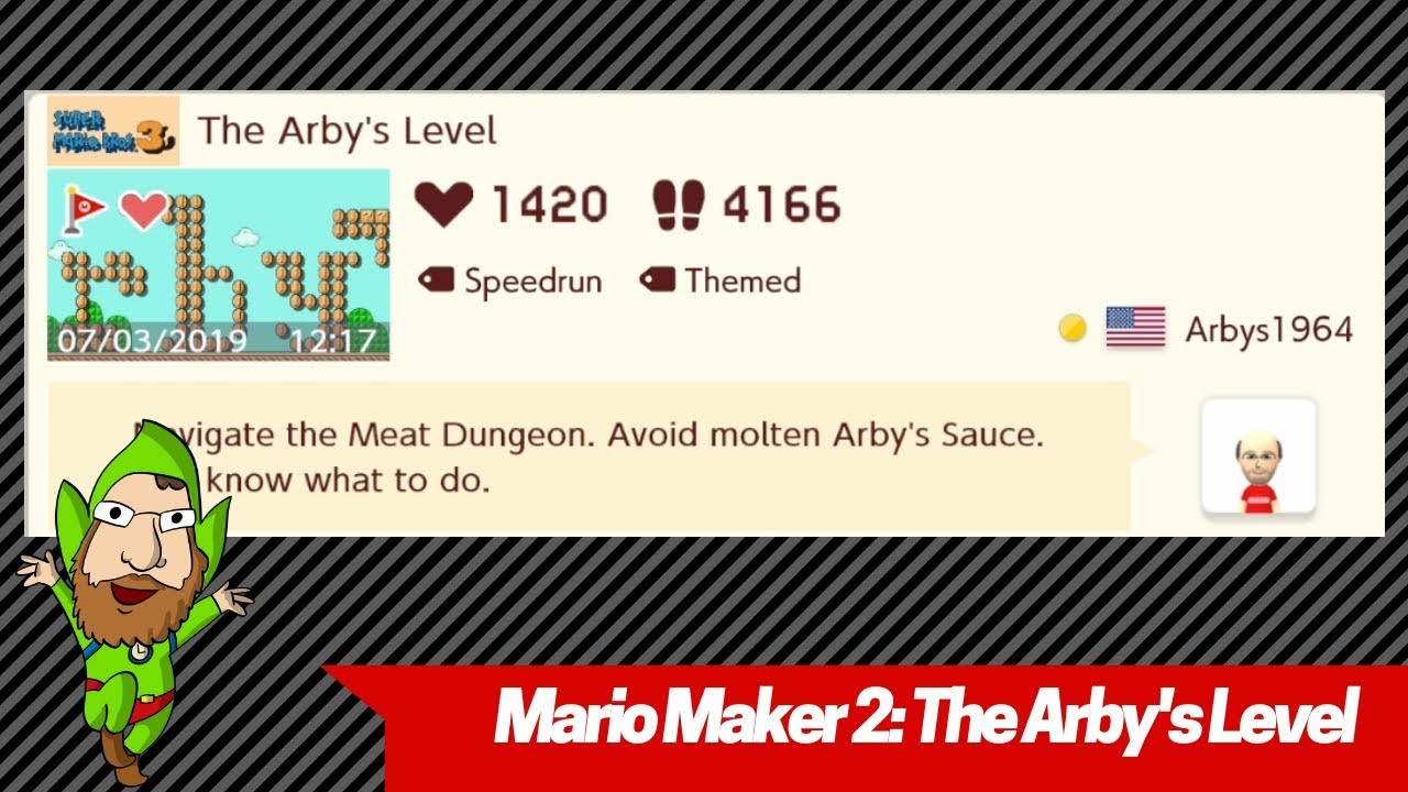 Mario Maker 2: The Arby's Level - YouTube