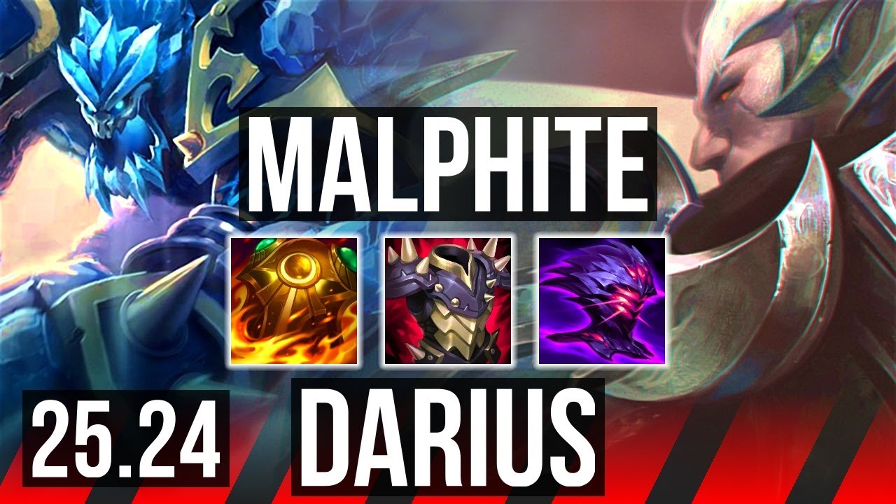MALPHITE vs DARIUS (TOP) | Perfect KDA: 7/0/14 | EUW Master | 25.24