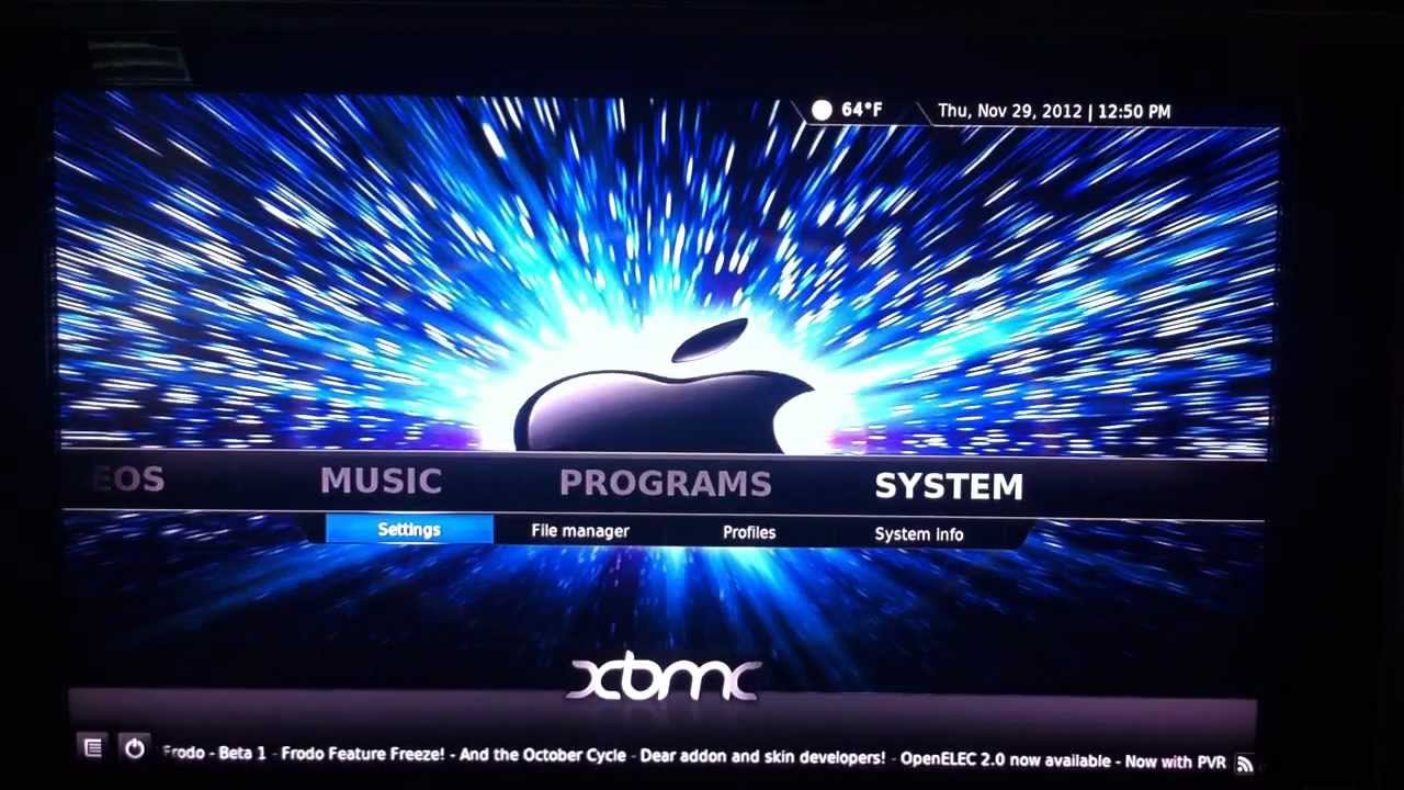 Apple TV 2 ~ How to Change XBMC Background and use Custom ...