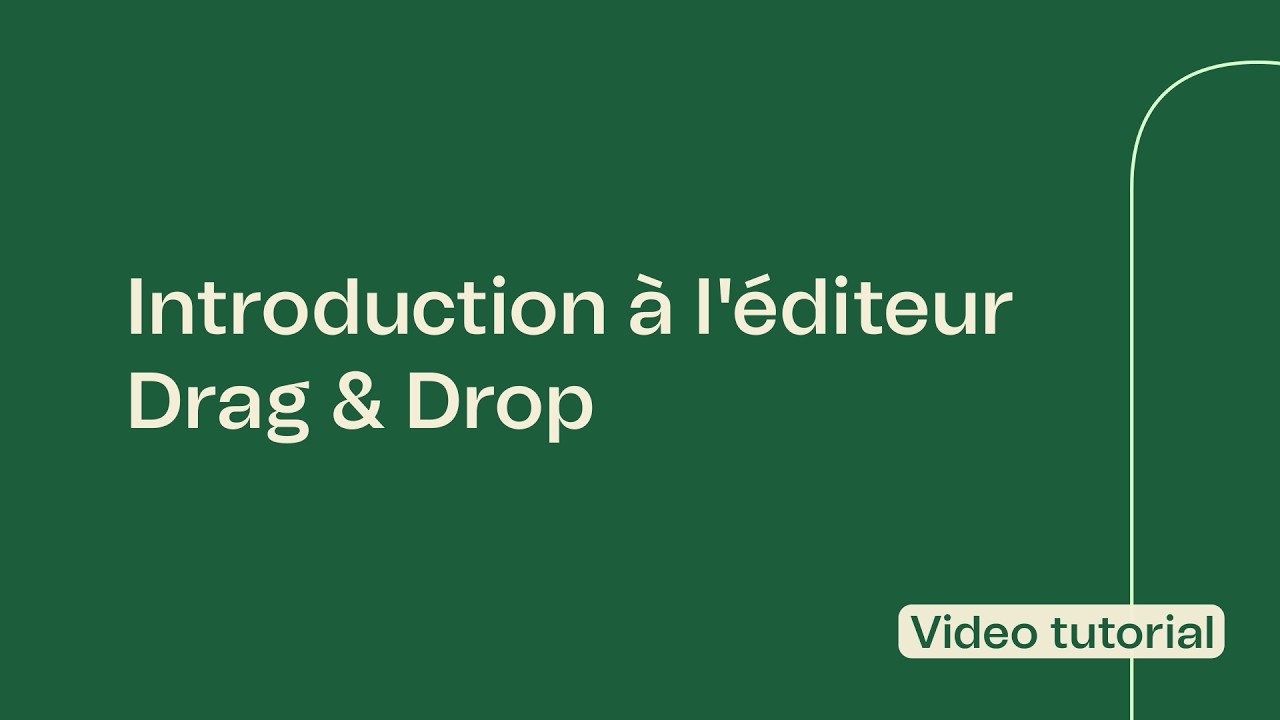Introduction à l'éditeur Drag and Drop de Brevo