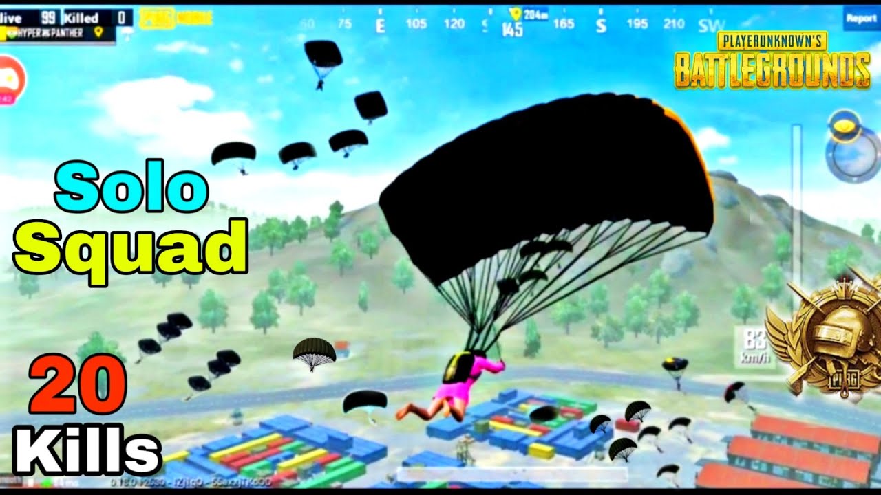 20 kills Solo Vs Squad Pubg mobile gameplay video - YouTube