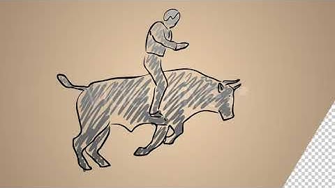 Spanish Hombre Riding a Bull | Motion Graphics - Envato elements