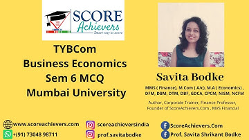 TYBCom Business Economics || Sem 6 || MCQ || Mumbai University