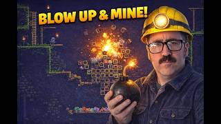 Creating massive EXPLOSIONS in Fragminer demo (new incremental mining game)