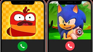 Sonic Scared The Meme Oi Oi Oi Oi on The Phone