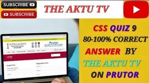 PRUTOR CSS QUIZ 9 ANSWER (KNC401) G1+G2