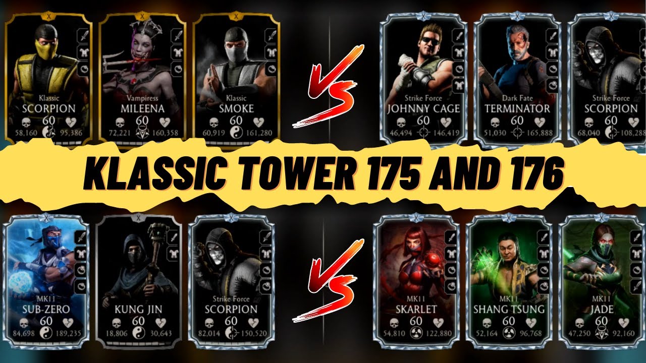 175 and 176 FATAL Klassic tower walkthrough! MK Mobile