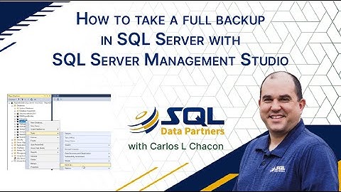 How to take a full backup in SQL Server with SQL Server Management Studio