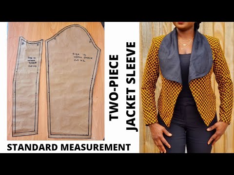 How to Make Two-Piece Jacket Sleeve Pattern/Pattern Drafting/Pattern ...