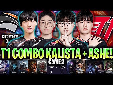 T1 DE FAKER SACA EL COMBO KALISTA + ASHE BOT CONTRA ZEUS!😱 | HLE vs T1 Game 2 LCK 2025 W2D4