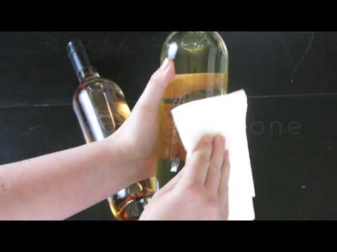 How do you remove wine labels?