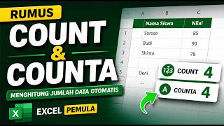 Rumus Excel COUNT & COUNTA untuk Pemula | Menghitung Jumlah Data Otomatis