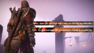 Secret Dialogue of Kratos and Freya's Love When Surviving The Start of God of War Ragnarok Valhalla