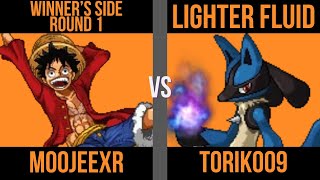 MoojeeXR (Luffy) vs. toriko09 (Lucario) - Winner's Round 1 - Lighter Fluid