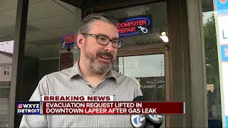 Evacuation of downtown Lapeer area lifted