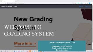 Grading System Project in Spring and Hibernate with source code and project