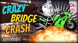 MOTORBIKE + CAR + BRIDGE = FUN TIMES - Watch Dogs Online Funny Moments #3