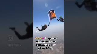 Para jump with his holiness  photo for longlive his holiness the 14th Dalaï lama