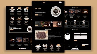 Coffee Shop Website | HTML CSS and JS | Complete Coffee shop website