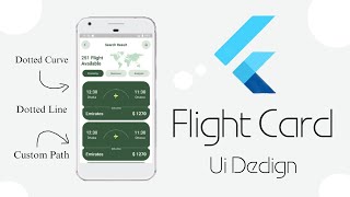 Flutter UI Design | Dotted Curve, Dotted Line, Clip Path, Custom Paint | Flight Cards UI.