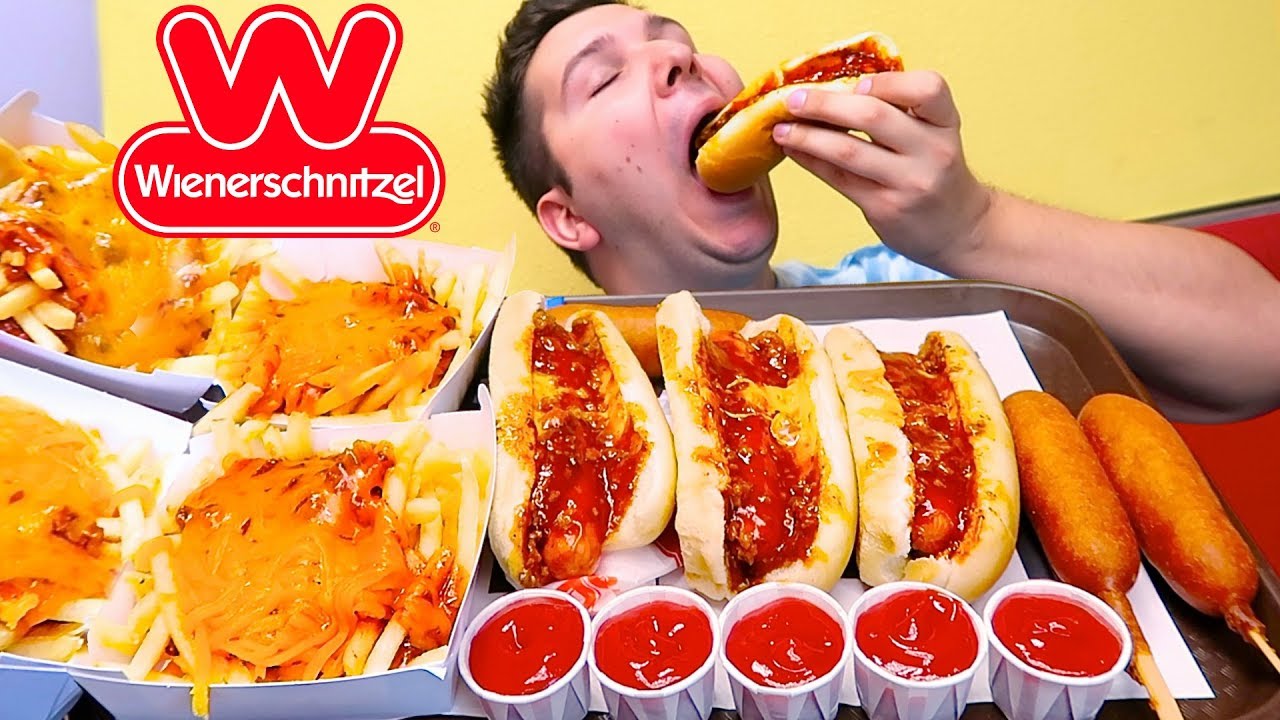 Chili Cheese Fries, Cheesy Corn Dogs, Chili Cheese Hot Dogs • MUKBANG
