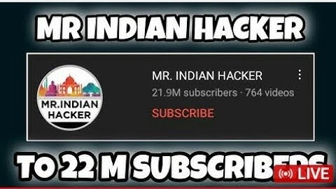 Mr India Hacker Live Subscribers Count 🔴Live