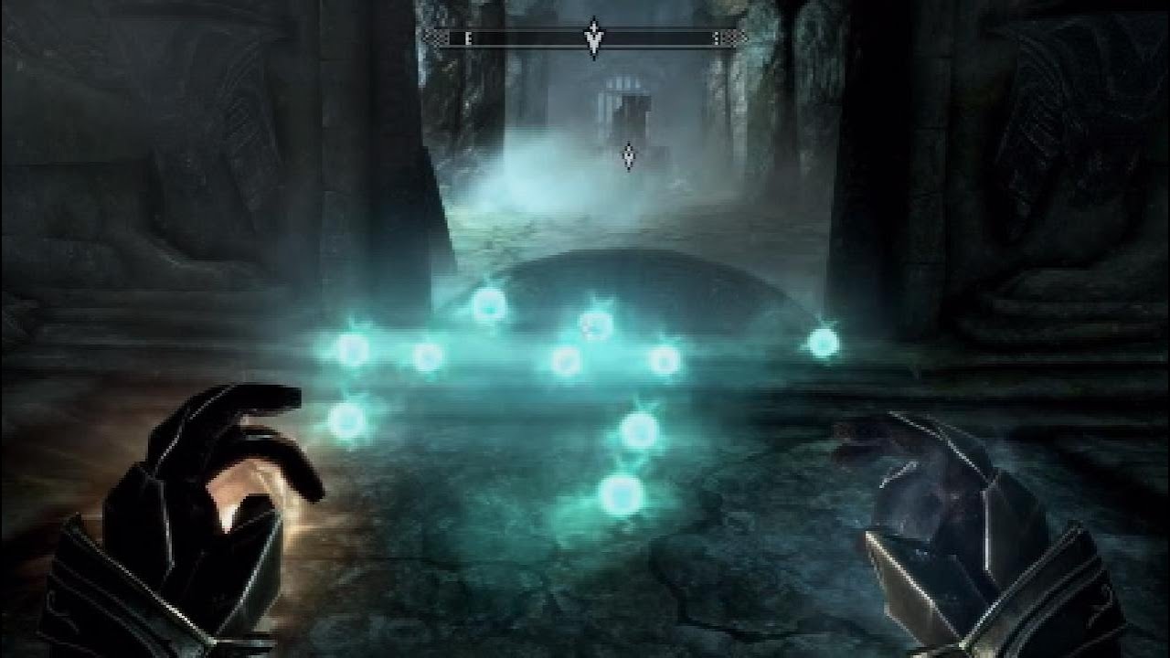 Skyrim - Rotating Door - Find Helm of Winterhold inside Yngol Barrow Symbol 2nd Puzzle