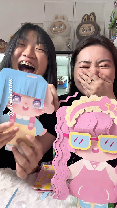 Cece salah potong jadi gundul sebelah #dewivanow #papercraft #diyhairstyle