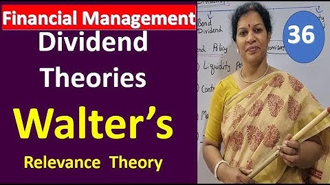 36. Dividend Theories - Walter’s Relevance  Theory With A Simple Problem from Financial Management