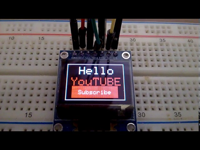 Color OLED SSD1331 Display with Arduino Uno 