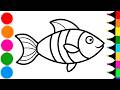 How To Draw a Cute Fish | Drawing and Coloring a Cute Fish