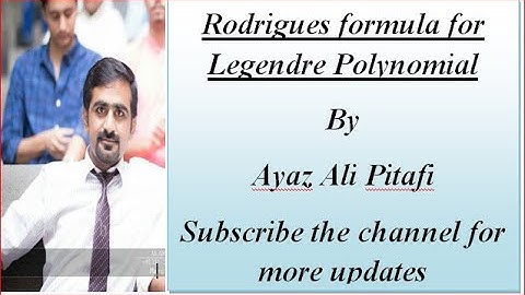Rodrigues formula for Legendre polynomials