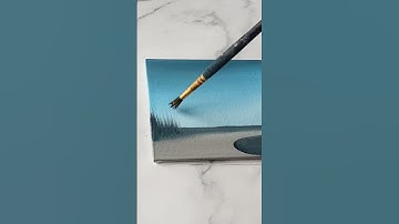 Easy painting idea for beginners / acrylic painting on mini canvas ✨️