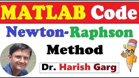 MATLAB Code of Newton-Raphson method for root finding