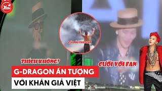 G-Dragon cực ấn tượng với fan Việt, liên tục mỉm cười dưới mưa khi thấy fan quẩy lấn át cả Idol
