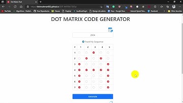 Code Generator For Dot Matrix